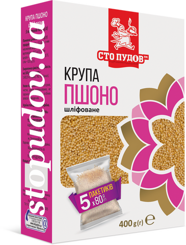 Пшоно (Сто ПУДІВ)  5*80г вар пакет (4) уц